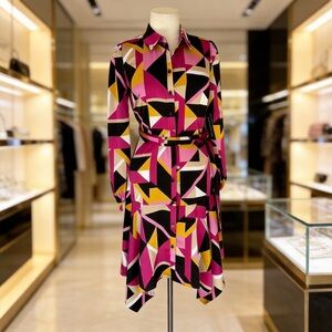 Karl Lagerfeld Asymmetrical Dress - Pink, Black, Yellow